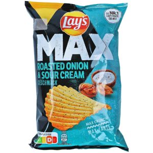 לייס-צ'יפס גלים מקס שמנת חמוצה ובצל קלוי 110 גרם <i>.</i>